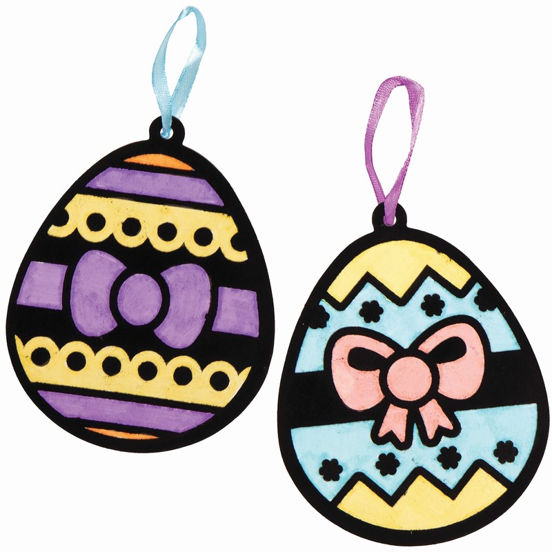 Baker Ross Easter Egg Fuzzy Art Decorations - Pack of