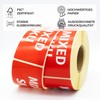 MD Labels Warning Labels on Roll 100 x 50 mm