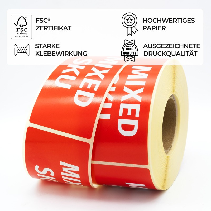 MD Labels Warning Labels on Roll 100 x 50 mm