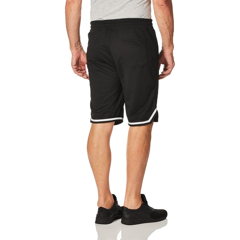 WT02 Pantalones Cortos de piqué para Hombre, Negro, Large