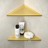 Bernkot Corner Shower Shelves 10", Brushed Gold 304 Stainless Steel