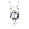 CUOKA MIRACLE Phoenix Necklace with Crystal for Women 925 Sterling