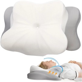 Muzsoul Cervical Pillow for Neck & Shoulder Pain Relief Sleeping - Ergonomic Contour Pil