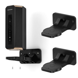 EDUP Orbi WiFi 7 Wandhalterungs-Set, ABS Orbi & Nighthawk Tri-Band Router-Halterung, optimiert Platz, kompatibel mit Orbi WiFi 7 Mesh-Systemen und Allen Nighthawk Wi-Fi 7 Routern (Schwarz, 2 Stück)
