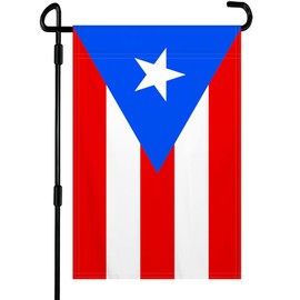 Puerto Rico Garden Flag for Sign 12x18inch Outdoor, Double Sided Yard House Flag Seasonal Holiday Flag Vertical Sign Banner for Porch Farmhouse Home Outdoor Decoration