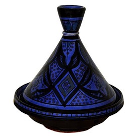 Moroccan Handmade Serving Tagine Exquisite Ceramic With Vivid colors Original 8 inches Across