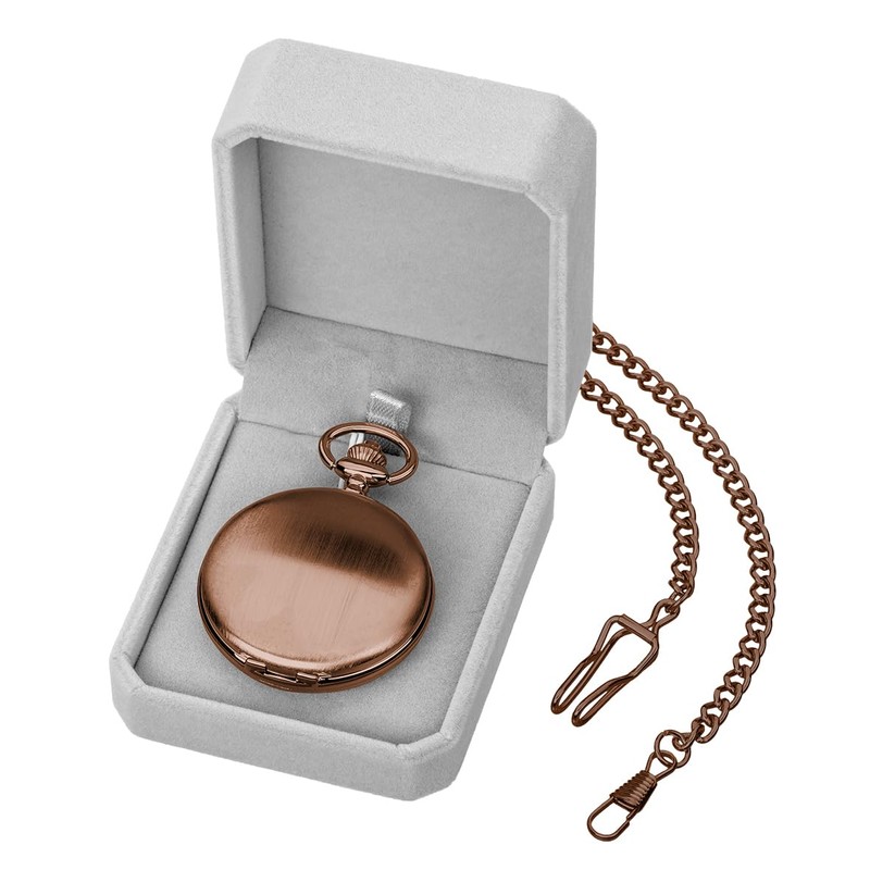 Eichmüller Savonnette Copper Quartz 45 mm Pocket Watch Hinged with