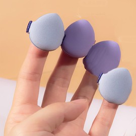 2 Pieces Finger Powder Puffs Makeup Sponge Mini Powder Puff for Foundation Concealer Cosmetic Foundation Sponge Mineral Powder Wet Dry Makeup Tool