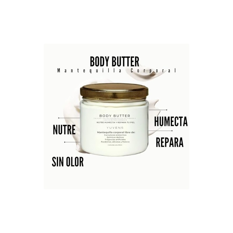 Mantequilla Corporal Ultra Humectante Sin Aroma – Body Butter Natural