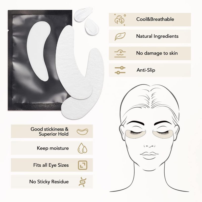 Lunamoon Eye Pads for Eyelash Extension Eyelash Pads Eyelash Extension
