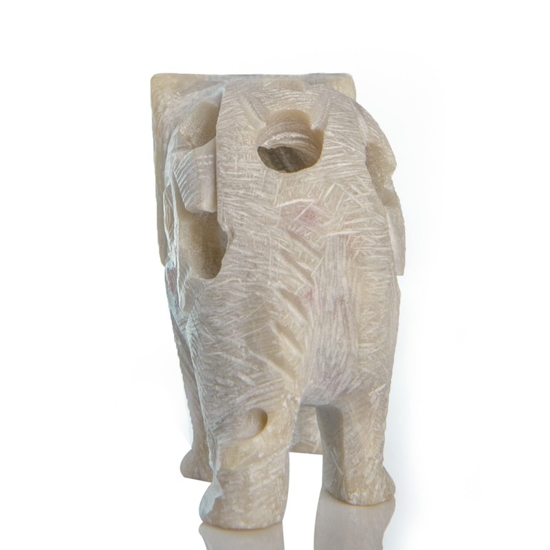 WC Handmade Elephant 2Inch Tall Mother with Baby Elephant Figurine