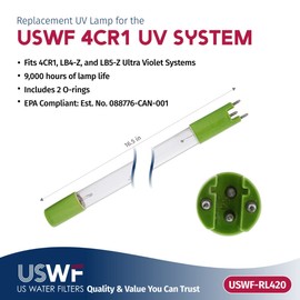 RL420 Replacement UV Lamp for USWF 4CR1 Treatment System, Made in the USA, US Water Filters