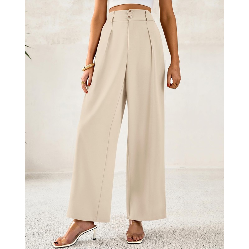 BTFBM Women Wide Leg Dress Pants 2025 High Waisted Button