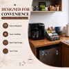 Domensi Mesh Condiment Station with 7 Compartment, Break Room Coffee