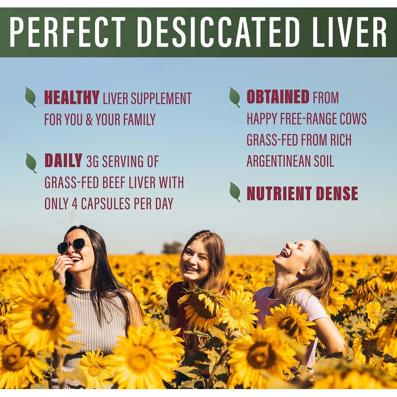 Perfect Supplements – Desiccated Beef Liver Capsules Grass Fed Supplement
