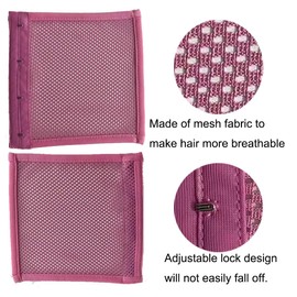 Hair Stretcher Lengthening Net for Curly Hair Prevent Shrinkage Lock Hair Stretcher Looser Curl Wave Hair Ringlets Hair Styling Tools Pink 7in 2PCS