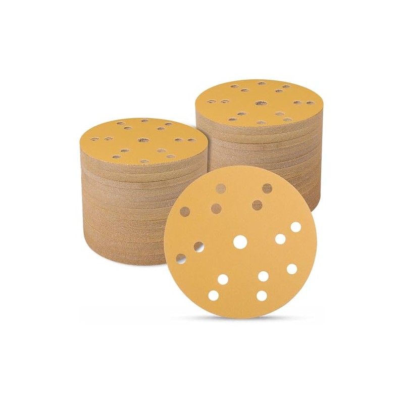 Sruhrak Sandpaper 150 mm Velcro Pack of 100, 180 Grit