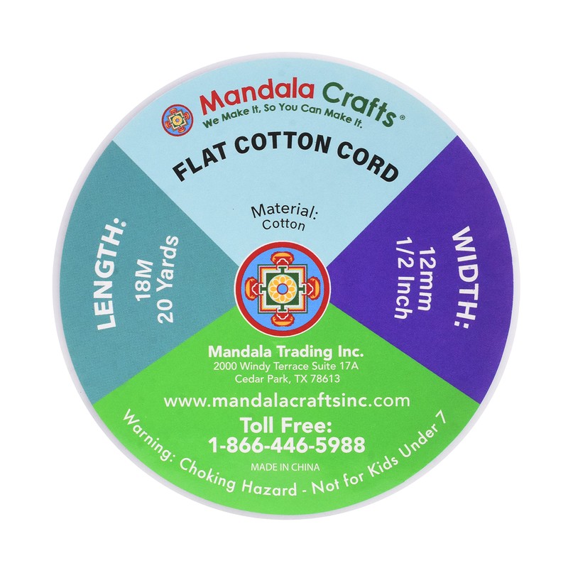 Mandala Crafts Cream Flat Drawstring Cord Drawstring Replacement, 1/2 Inch