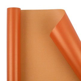 NESCCI Christmas Wrapping Paper,Orange Matte Wrapping Paper,Solid Color Pearly-Lustre Paper,Gift Wrapping Paper,Perfect for Christmas,Valentine's Day,Birthday,Baby Shower (17 Inches X 32.8 Feet)