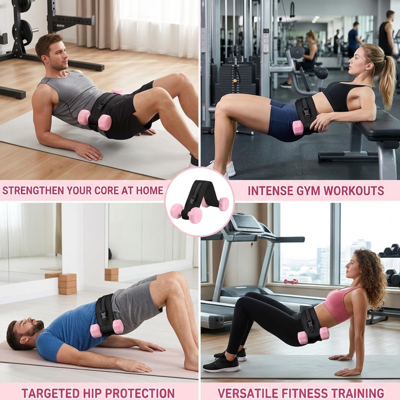 Hip Thrust Belt, Hip Thrust Belt for Dumbbells and Weights,