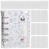 KDSSYFT Sealing Notebook, Plastan, A7, Transparent, Mini Binder, Clear Binder,