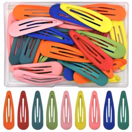 Pack of 30 Hair Clips, 5 cm Hair Clips Girls, Barrette Hair Clips, Hair Clips for Girls, Metal Hair Clips Children (Rainbow Colours)