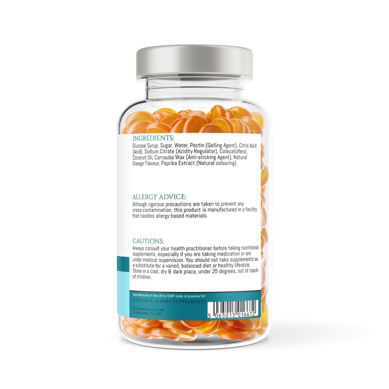 Vitamin D3 4000iu - High Strength 100μg - 5 Months