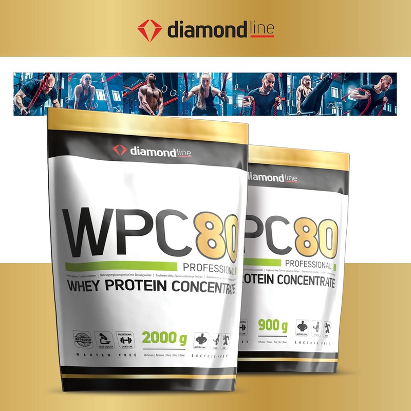 diamond line WPC 80 Professional Whey Protein Pulver Konzentrat -