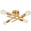 SunRider Industrial 4-Light Semi Flush Mount Ceiling Light Fixture, Modern