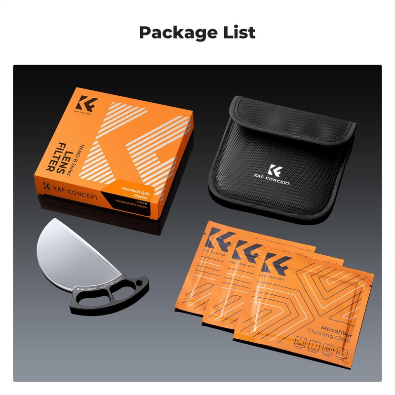 K&F Concept 100mm Handheld Split Diopter Filter - K9 Optical