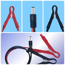 JASHALO DC5521 Battery Clamps - 12V Alligator Clips Power Cord for Starlink Mini, DC 5.5 2.1mm to Battery Clamp-on Power Cable for Auto Accessories (6.6FT)
