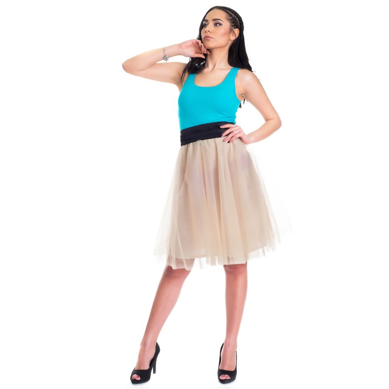 Evoni Women's Cotton, Sleeveless, Opaque Tank Top - turquoise, size: