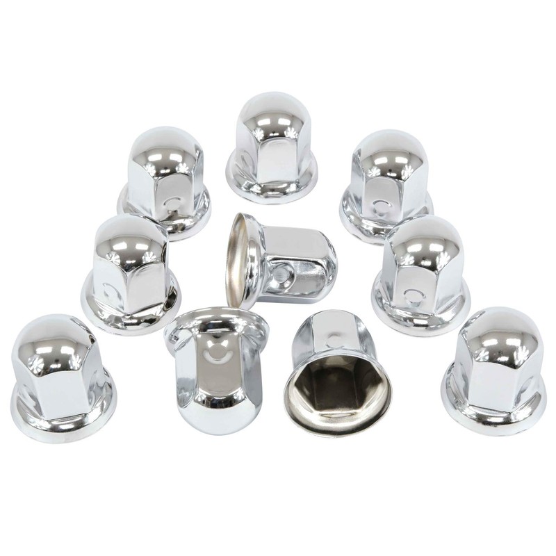 Mytee Products Chrome Metal Lug Nut Covers, 2"(H), fits 33mm,