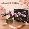 NEWABWN 3-in-1 Cherry Blossom Bonsai Tree Building Set, 711 Pieces
