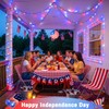 4 Pack Red White and Blue Lights, 50 LEDs 16.5ft