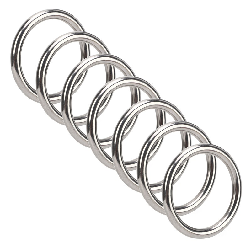 7 Pcs 304 Stainless Steel Metal O Ring Waterproof Rustproof