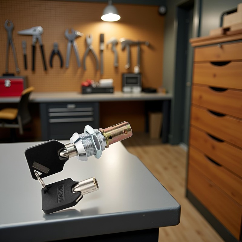 1 Set Toolbox Lock with Keys,Tubular Lock and Key Set