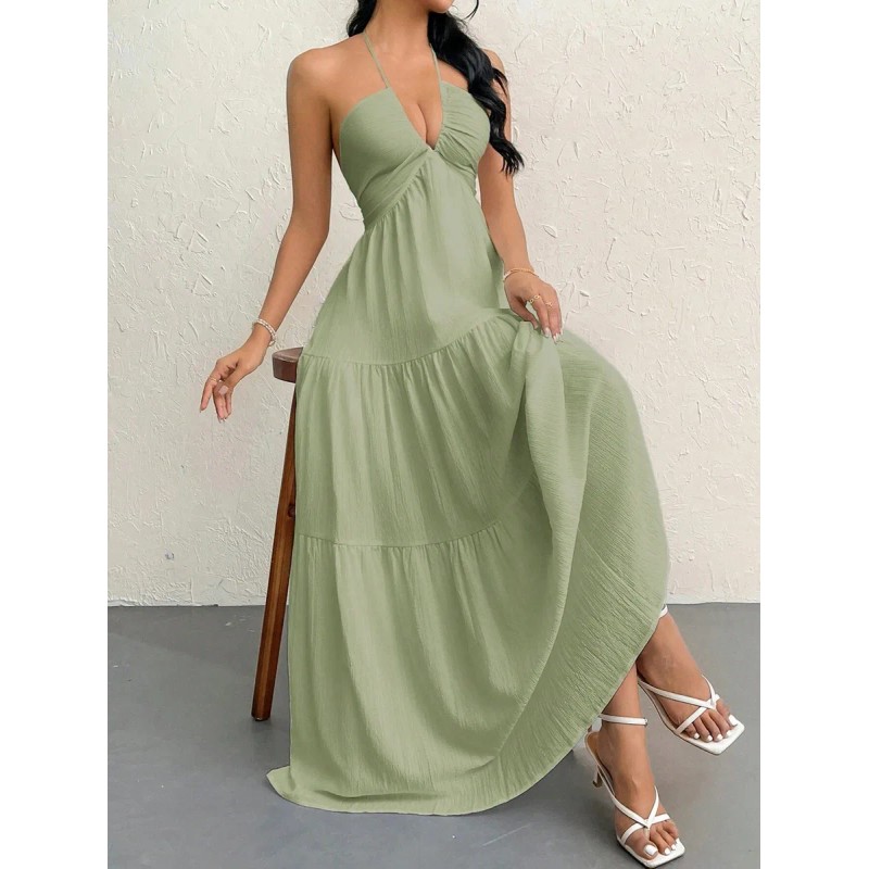 Mujer Vestidos De Gasa Sin Espalda Vestidos De Fiesta Largos