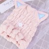 Gorro para Secar el Cabello de Coral Fleece, Orejas de