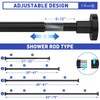 SUNALLY Shower Curtain Rods 32 to 75 Inch, Shower Tension
