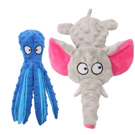 Plush Dog Toy, Durable Squeaky Dog Toy, Dog Chew Toy with Crinkle Paper, Filled Durable Interactive Dog Toy