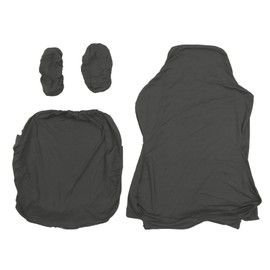 Gaming Chair Cover Pure Color Breathable Polyester High Resilience Office Chair Slipcover with Armrest Cover for Home Dark Gray