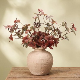 6 Pcs Fall Stem for Vases Artificial Rusty Leaves Branch
