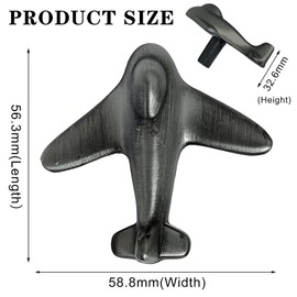 ZH-ZHENGHENG 6 Pack Airplane Drawer Knobs，Unique Cabinet Knobs for Cabinets and Drawers, Decorative Drawer Pulls and Knobs