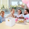 DOYIDE 12Pcs 8x8x8 Inches Cake Boxes, White Square Bakery Boxes