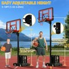 DWVO Portable Basketball Hoop Outdoor, 5.5-10FT Easy Adjustable Basketball Hoop
