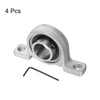 sourcing map 4pcs KP005 Pillow Block Bearings 25mm Bore Bearing