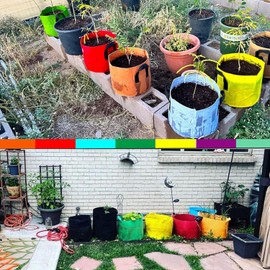 Takelablaze Grow Bags 7-Pack 5 Gallon Planting Bags Heavy Duty Grow Pots 300G Thickened Nonwoven Plant Fabric Pots with Handles for Garden and Outdoor Planting