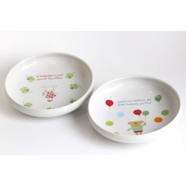 Pottery House Ranran Land, Easy to Scoop, White, 6.7 inches (17 cm), Pack of 2