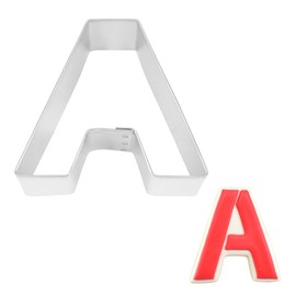 R&M Letter a 3" Cookie Cutter Stainless Steel - Baking Tool for Cookies, Fondant & Crafts